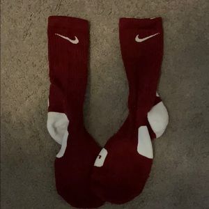 Nike Maroon Elite Socks